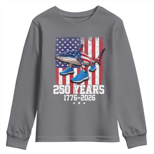 250th America Anniversary Youth Sweatshirt Tralalero Tralala Italian Brainrot 4th of July Meme