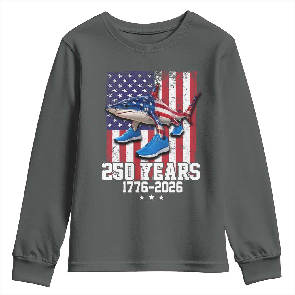 250th America Anniversary Youth Sweatshirt Tralalero Tralala Italian Brainrot 4th of July Meme