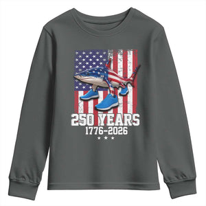 250th America Anniversary Youth Sweatshirt Tralalero Tralala Italian Brainrot 4th of July Meme
