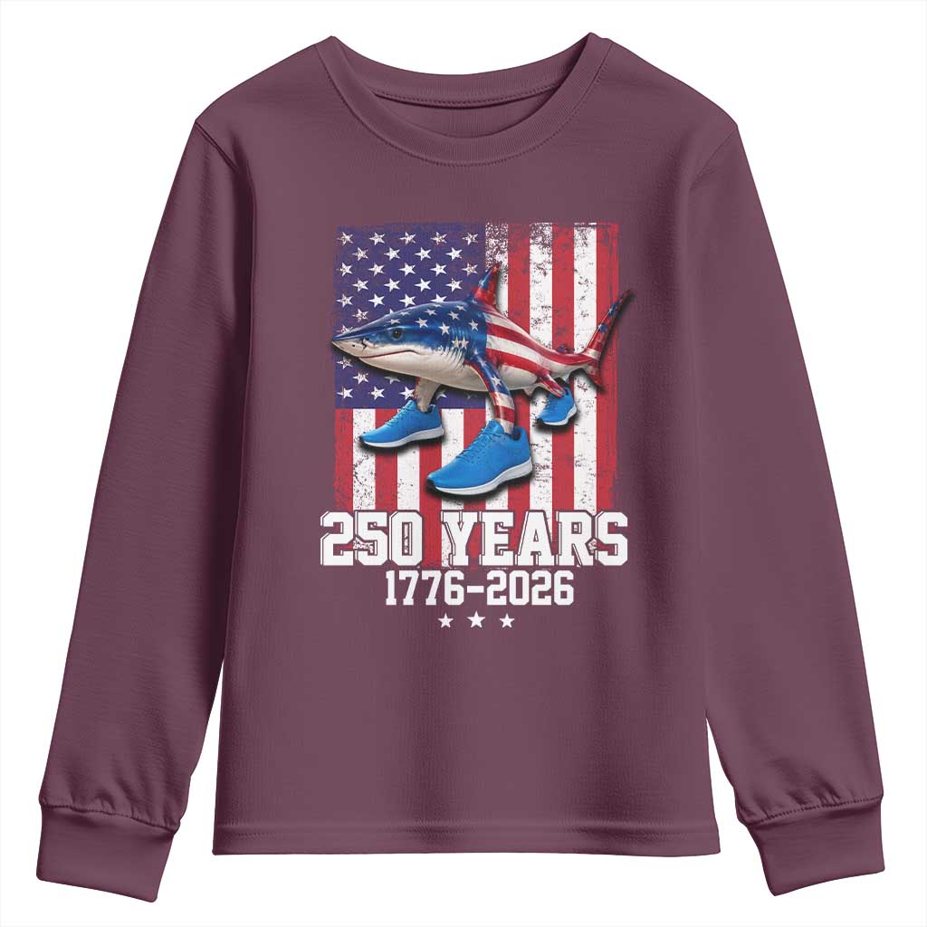 250th America Anniversary Youth Sweatshirt Tralalero Tralala Italian Brainrot 4th of July Meme