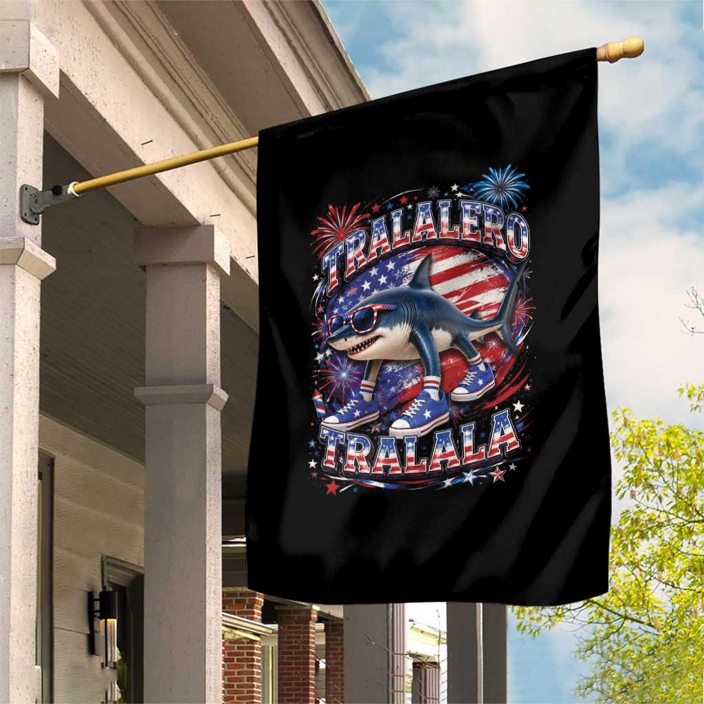 Tralalero Tralala Shark Italian Brainrot 4th Of July Meme Garden Flag TS14 Print Your Wear