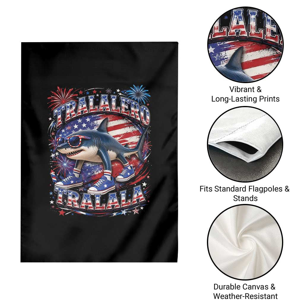 Tralalero Tralala Shark Italian Brainrot 4th Of July Meme Garden Flag TS14 Print Your Wear