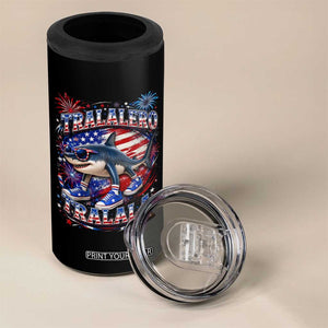 Tralalero Tralala Shark Italian Brainrot 4th Of July Meme 4 in 1 Can Cooler Tumbler TS14 Print Your Wear