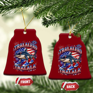 Tralalero Tralala Shark Italian Brainrot 4th Of July Meme Ceramic Ornament TS14 Print Your Wear