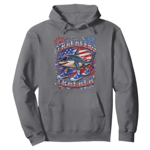 Tralalero Tralala Shark Italian Brainrot 4th Of July Meme Hoodie TS14 Charcoal Print Your Wear