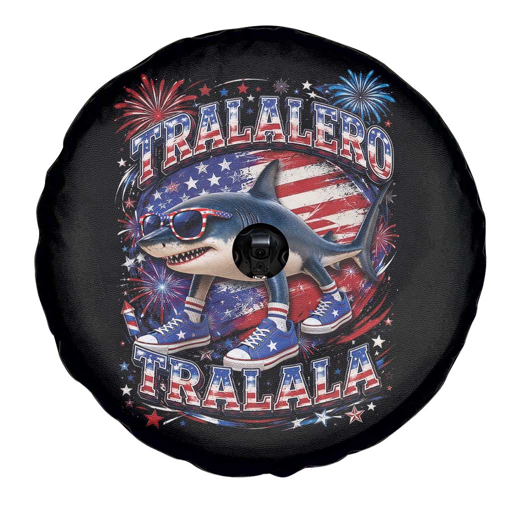 Tralalero Tralala Shark Italian Brainrot 4th Of July Meme Spare Tire Cover TS14 Print Your Wear