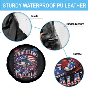 Tralalero Tralala Shark Italian Brainrot 4th Of July Meme Spare Tire Cover TS14 Print Your Wear
