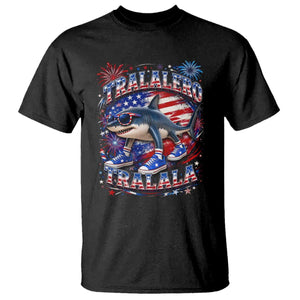 Tralalero Tralala Shark Italian Brainrot 4th Of July Meme T Shirt TS14 Black Print Your Wear