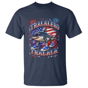 Tralalero Tralala Shark Italian Brainrot 4th Of July Meme T Shirt TS14 Navy Print Your Wear