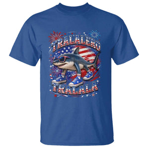 Tralalero Tralala Shark Italian Brainrot 4th Of July Meme T Shirt TS14 Royal Blue Print Your Wear