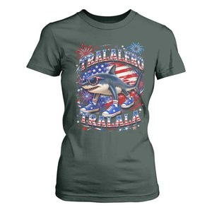 Tralalero Tralala Shark Italian Brainrot 4th Of July Meme T Shirt For Women TS14 Dark Forest Green Print Your Wear