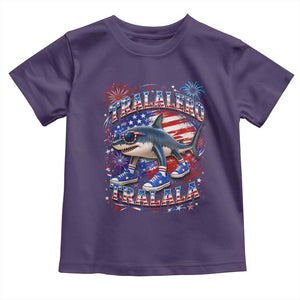 Tralalero Tralala Shark Italian Brainrot 4th Of July Meme Toddler T Shirt TS14 Purple Print Your Wear