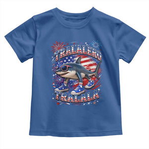 Tralalero Tralala Shark Italian Brainrot 4th Of July Meme Toddler T Shirt TS14 Royal Blue Print Your Wear
