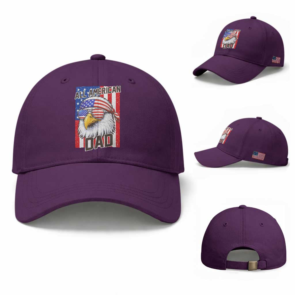 All American Dad 4th of July Baseball Cap Daddy Eagle USA