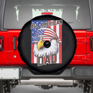 All American Dad 4th of July Spare Tire Cover Daddy Eagle USA TS14 Black Print Your Wear