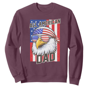 All American Dad 4th of July Sweatshirt Daddy Eagle USA