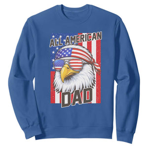 All American Dad 4th of July Sweatshirt Daddy Eagle USA