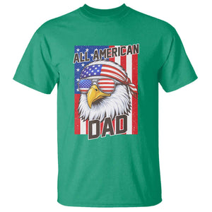 All American Dad 4th of July T Shirt Daddy Eagle USA TS14 Irish Green Print Your Wear