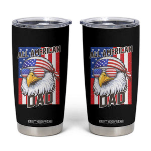 All American Dad 4th of July Tumbler Cup Daddy Eagle USA TS14 Black Print Your Wear