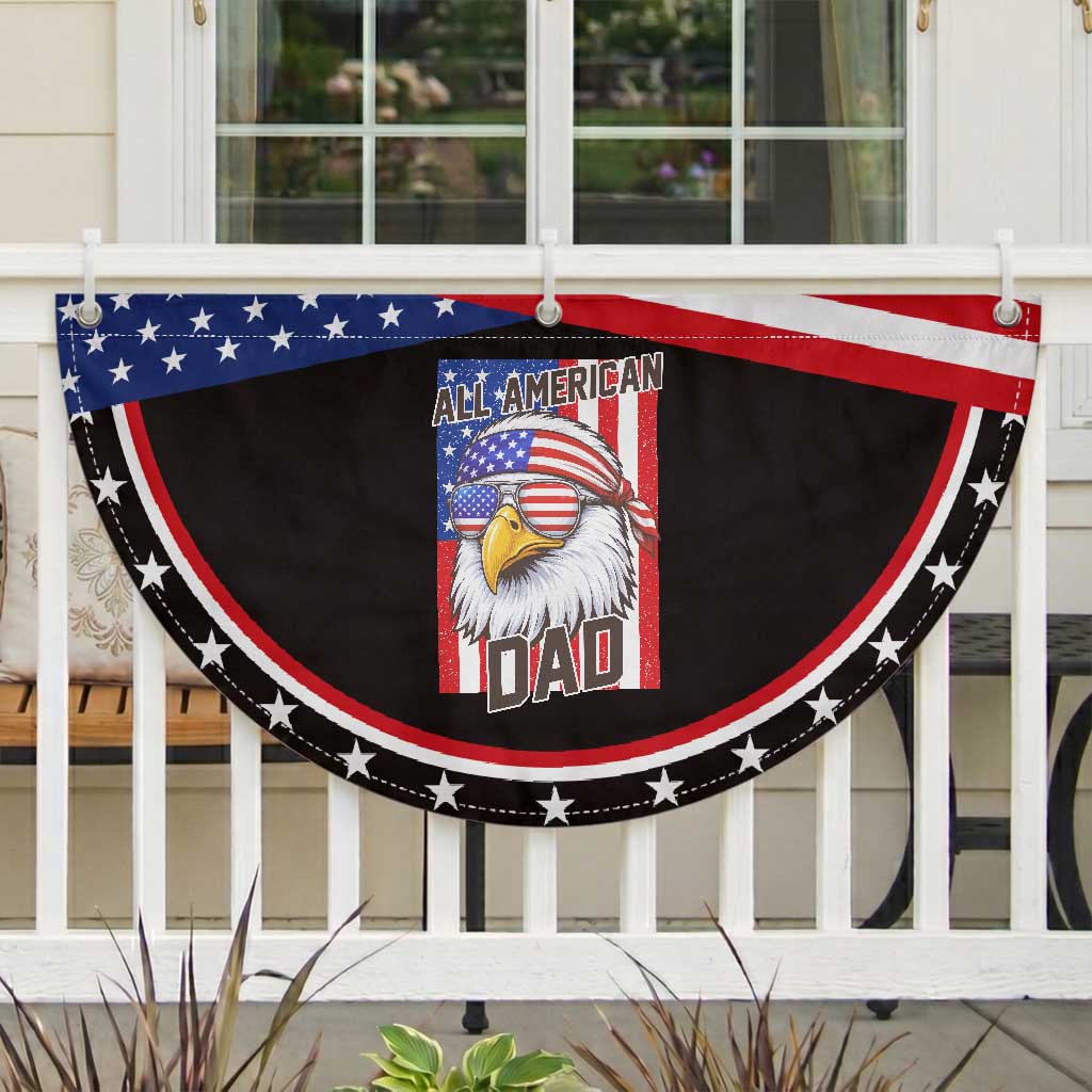 All American Dad 4th of July Patriotic Fan Flag Daddy Eagle USA