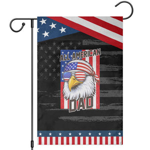 All American Dad 4th of July Patriotic Garden Flag Daddy Eagle USA