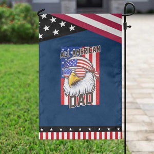 All American Dad 4th of July Patriotic Garden Flag Daddy Eagle USA