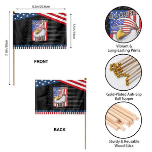 All American Dad 4th of July Patriotic Handheld Flag Daddy Eagle USA