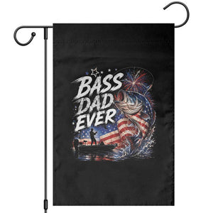 Bass Dad Ever Fishing Garden Flag Patriotic Dad Birthday 4th Of July Gifts