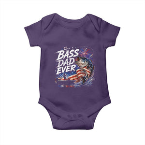 Bass Dad Ever Fishing Baby Onesie Patriotic Dad Birthday 4th Of July Gifts