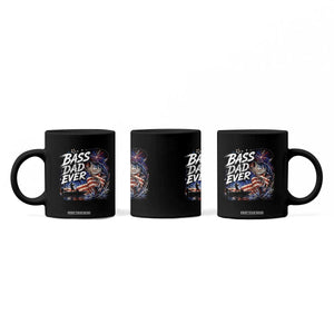 Bass Dad Ever Fishing Coffee Mug Patriotic Dad Birthday 4th Of July Gifts