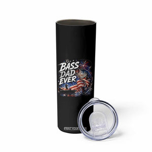 Bass Dad Ever Fishing Skinny Tumbler Patriotic Dad Birthday 4th Of July Gifts TS14 Print Your Wear
