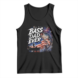 Bass Dad Ever Fishing Tank Top Patriotic Dad Birthday 4th Of July Gifts