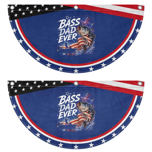 Bass Dad Ever Fishing Patriotic Fan Flag Dad Birthday 4th Of July Gifts