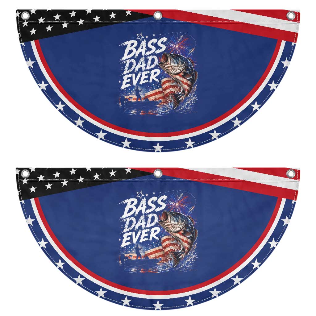 Bass Dad Ever Fishing Patriotic Fan Flag Dad Birthday 4th Of July Gifts TS14 2pcs pack Classic Navy Print Your Wear