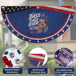 Bass Dad Ever Fishing Patriotic Fan Flag Dad Birthday 4th Of July Gifts