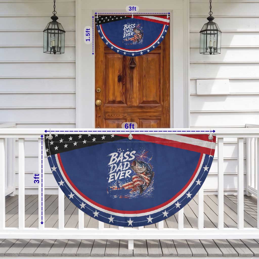 Bass Dad Ever Fishing Patriotic Fan Flag Dad Birthday 4th Of July Gifts