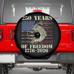 250th Anniversary USA Bass Fishing American Flag Spare Tire Cover TS14 Black Print Your Wear