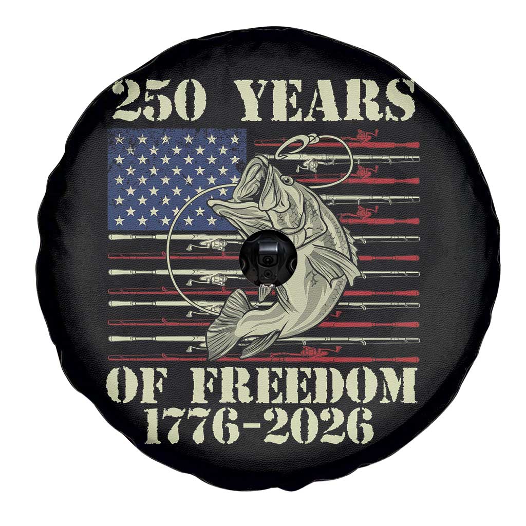 250th Anniversary USA Bass Fishing American Flag Spare Tire Cover TS14 Print Your Wear