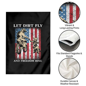 Let Dirt Fly And Freedom Ring Garden Flag 4th of July Dirt Bike American Flag TS14 Print Your Wear