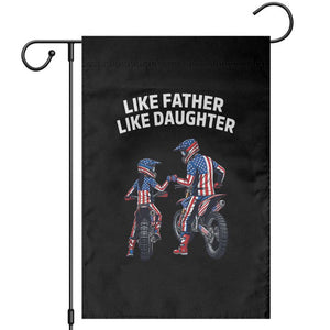 Like Father Daughter Dirt Bike Garden Flag Cute Matching Motocross Gift Father's Day TS14 Black Print Your Wear