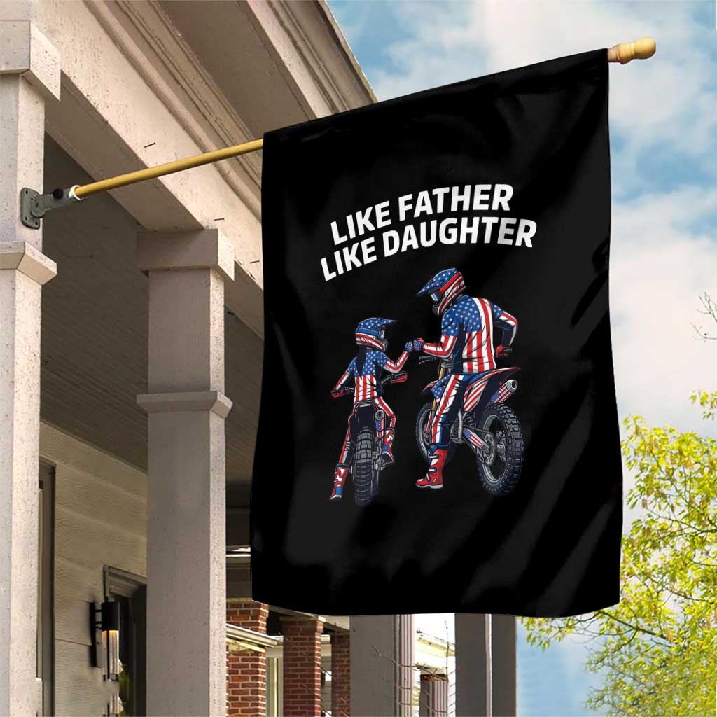 Like Father Daughter Dirt Bike Garden Flag Cute Matching Motocross Gift Father's Day TS14 Print Your Wear