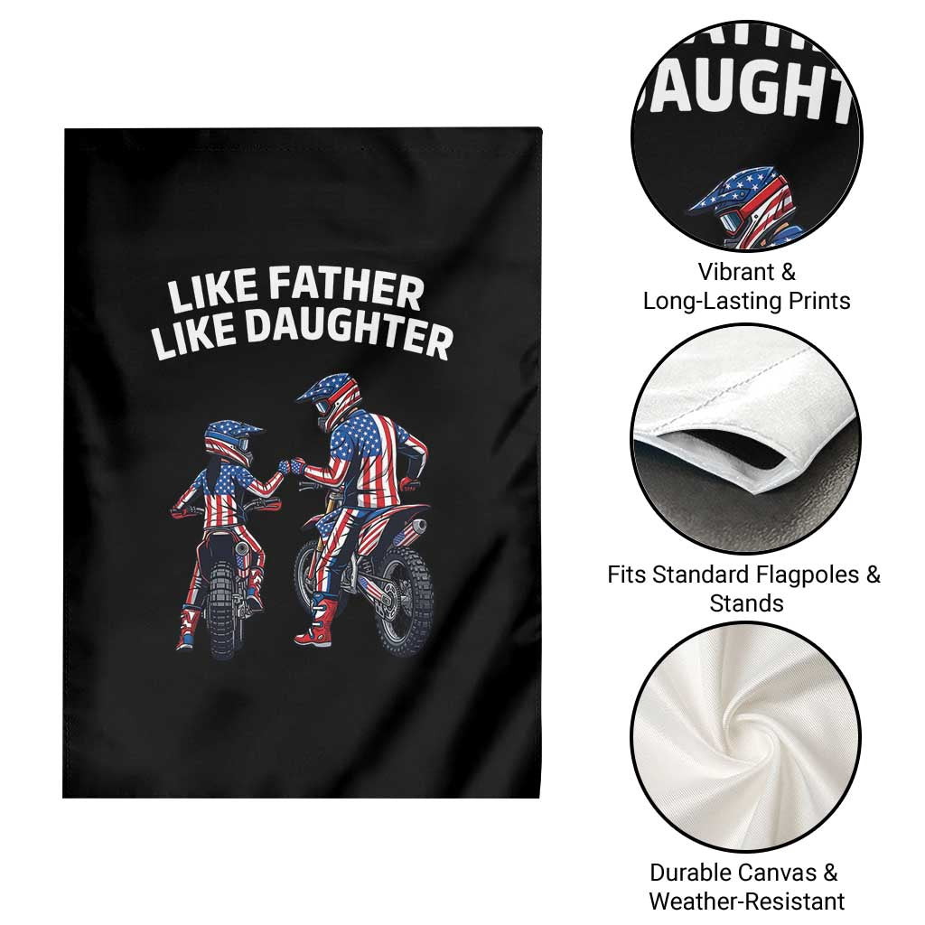 Like Father Daughter Dirt Bike Garden Flag Cute Matching Motocross Gift Father's Day TS14 Print Your Wear