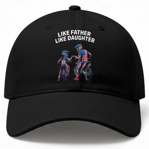 Like Father Daughter Dirt Bike Baseball Cap Cute Matching Motocross Gift Father's Day TS14 Print Your Wear