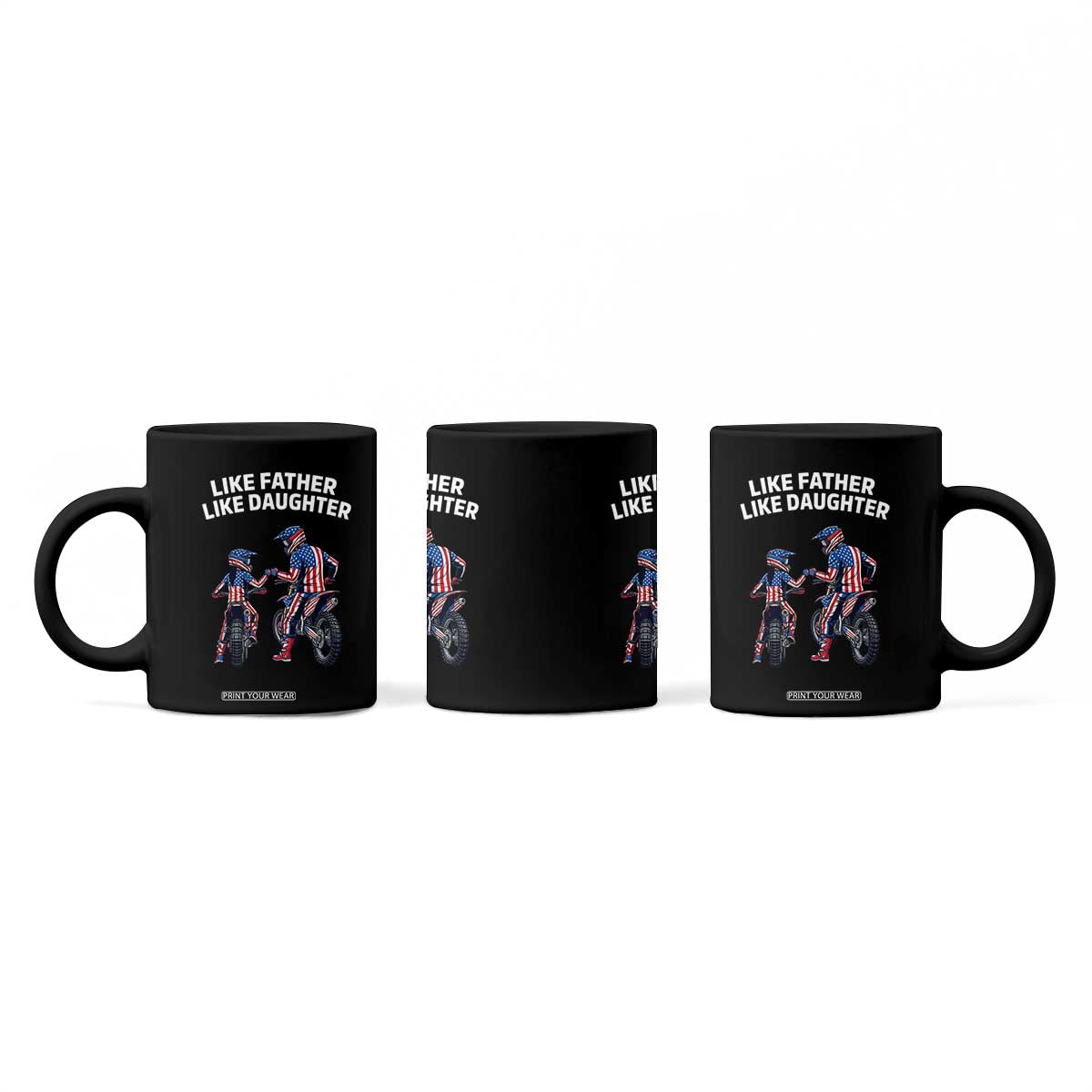 Like Father Daughter Dirt Bike Coffee Mug Cute Matching Motocross Gift Father's Day TS14 Print Your Wear