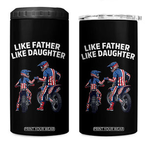 Like Father Daughter Dirt Bike 4 in 1 Can Cooler Tumbler Cute Matching Motocross Gift Father's Day TS14 One Size: 16 oz Black Print Your Wear