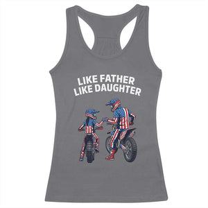 Like Father Daughter Dirt Bike Racerback Tank Top Cute Matching Motocross Gift Father's Day TS14 Charcoal Print Your Wear