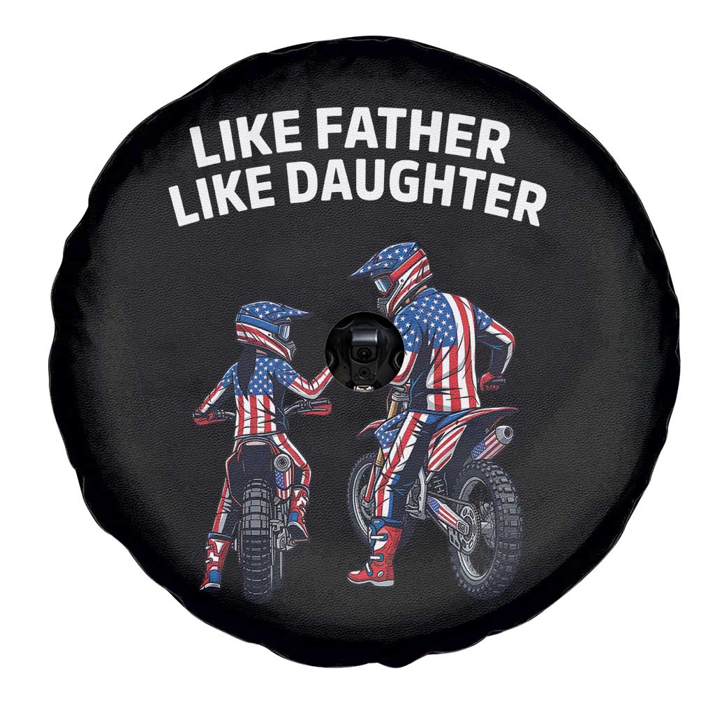 Like Father Daughter Dirt Bike Spare Tire Cover Cute Matching Motocross Gift Father's Day TS14 Print Your Wear