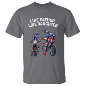 Like Father Daughter Dirt Bike T Shirt Cute Matching Motocross Gift Father's Day TS14 Charcoal Print Your Wear