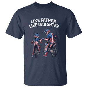 Like Father Daughter Dirt Bike T Shirt Cute Matching Motocross Gift Father's Day TS14 Navy Print Your Wear
