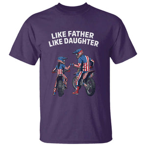 Like Father Daughter Dirt Bike T Shirt Cute Matching Motocross Gift Father's Day TS14 Purple Print Your Wear
